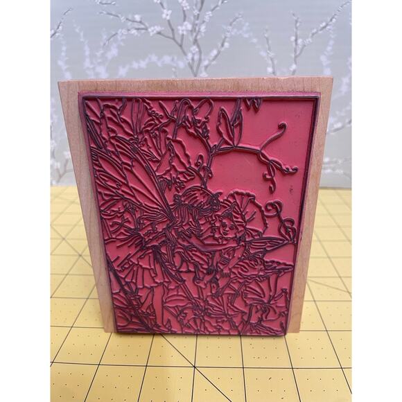 STAMPS HAPPEN - Sweet Pea Flower Fairies Wood Mounted Rubber Stamp 90026 - Picture 4 of 7